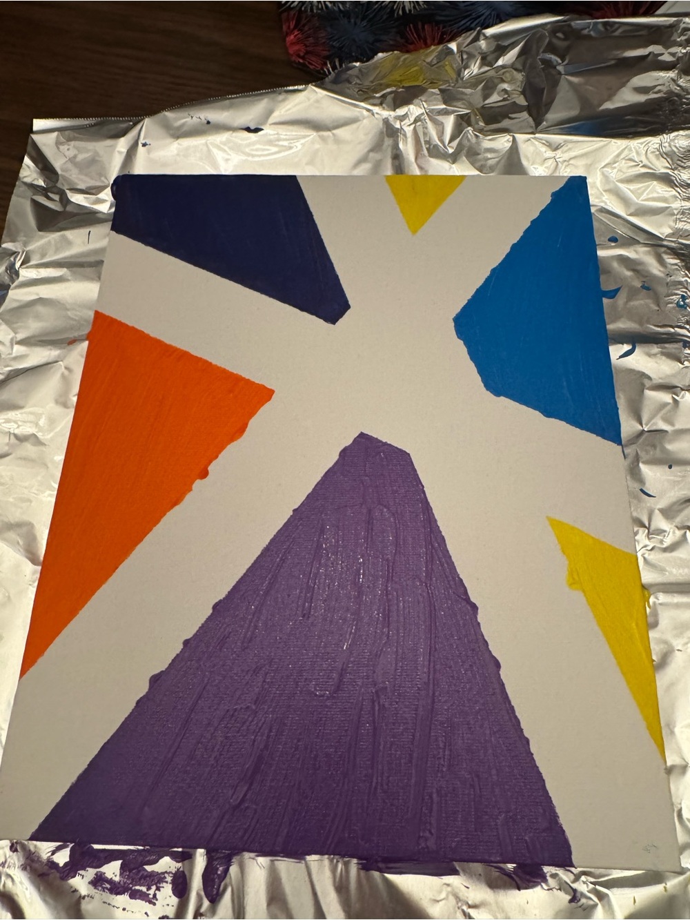 Abstract Geometric Canvas Wall Art - Purple, Blue, Orange, Yellow